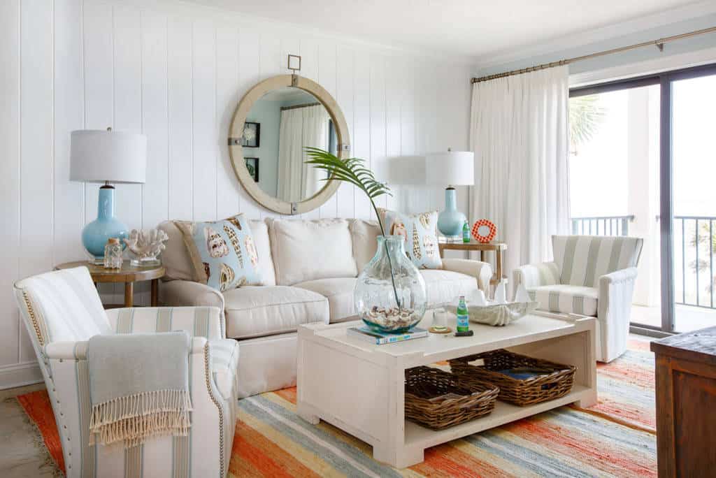25 Beach Style Family Room Designs (Photo Gallery) – Home Awakening